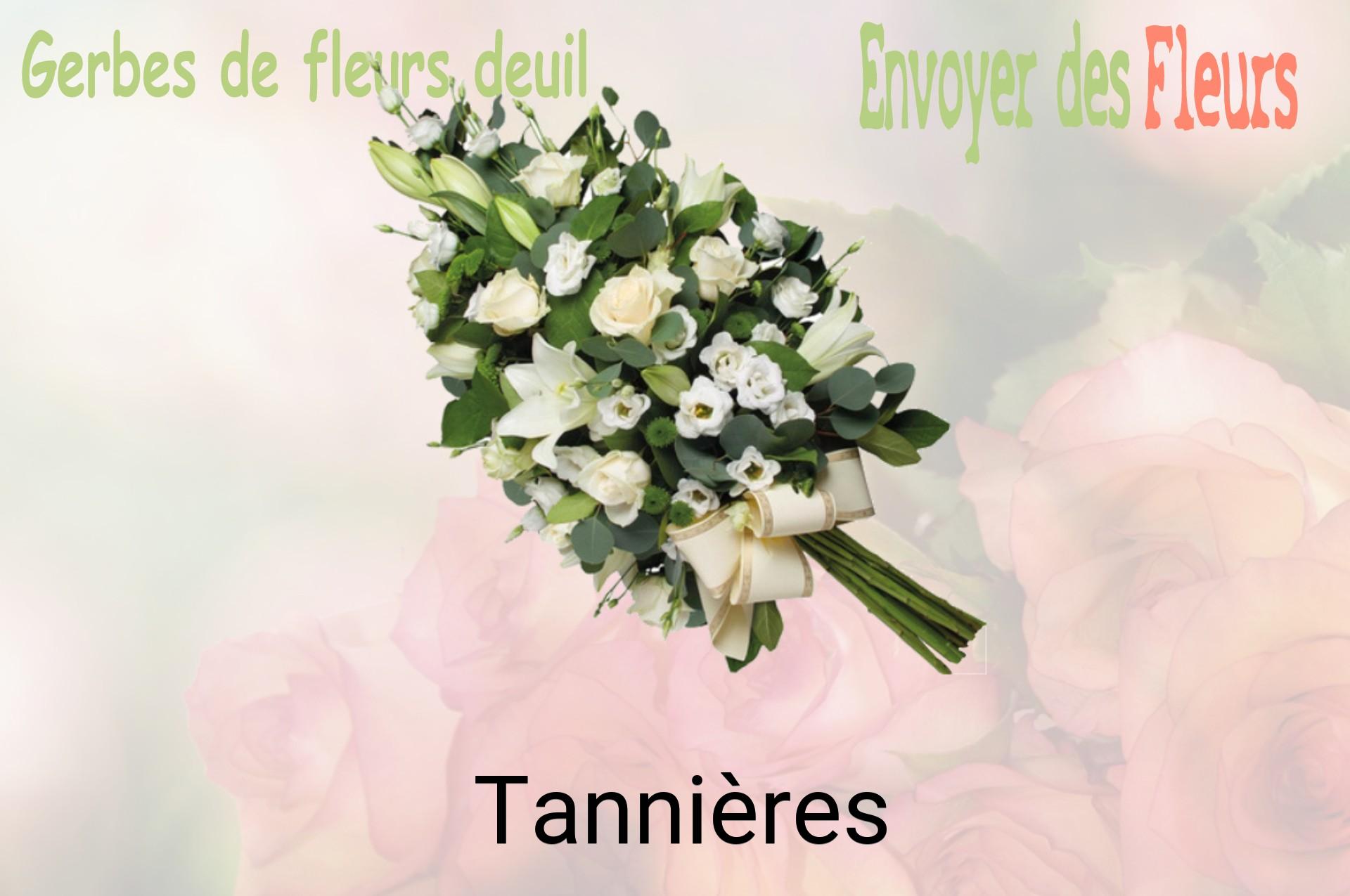 Gerbe de fleurs de deuil livrée à Tannières